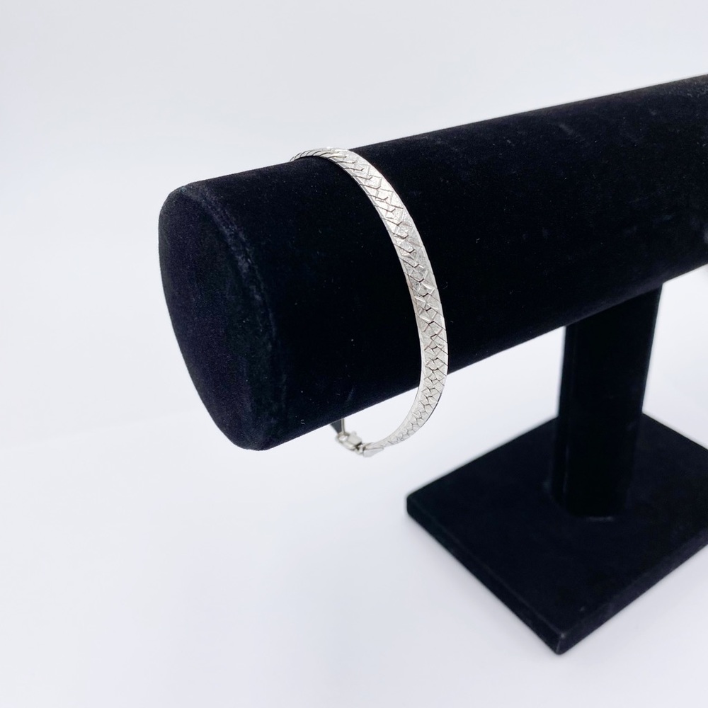 Italian Sterling Silver Flat Chain Bracelet